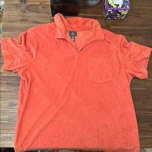 H&M Orange Polo Shirt Classic Short Sleeve
